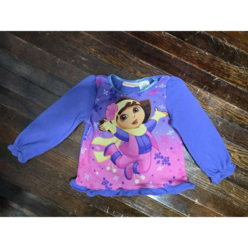 2011 Nickelodeon Dora The Explorer Purple Pajama Top 4T